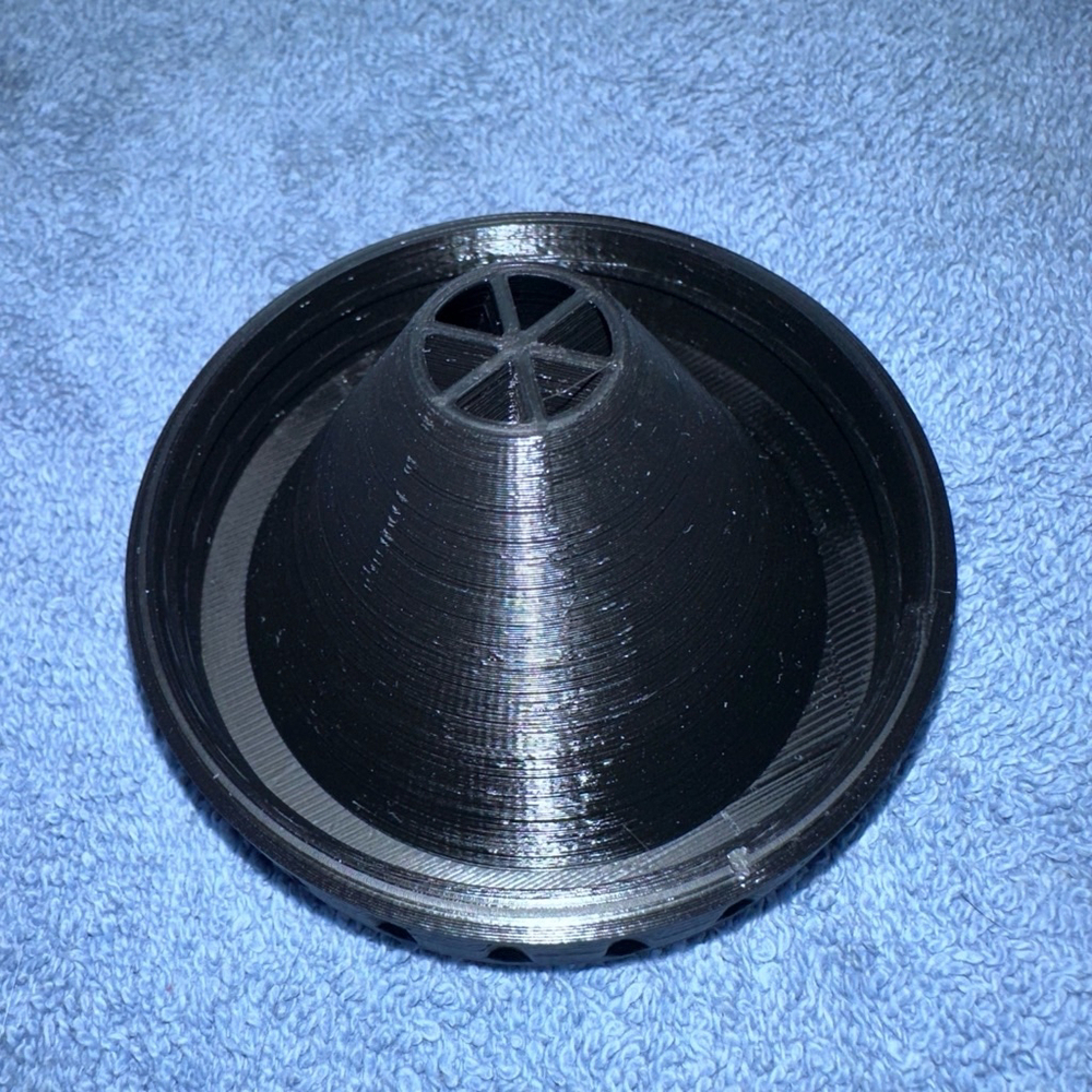 3D Printed Fruit Fly Mason Jar Lid Trap Black - Lid ONLY